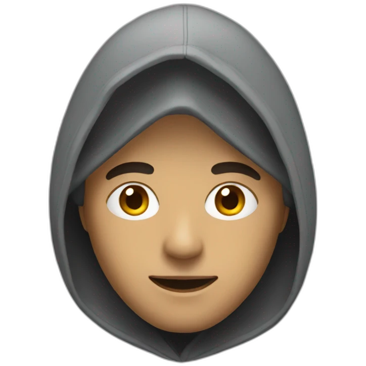 man with hood on emoji
