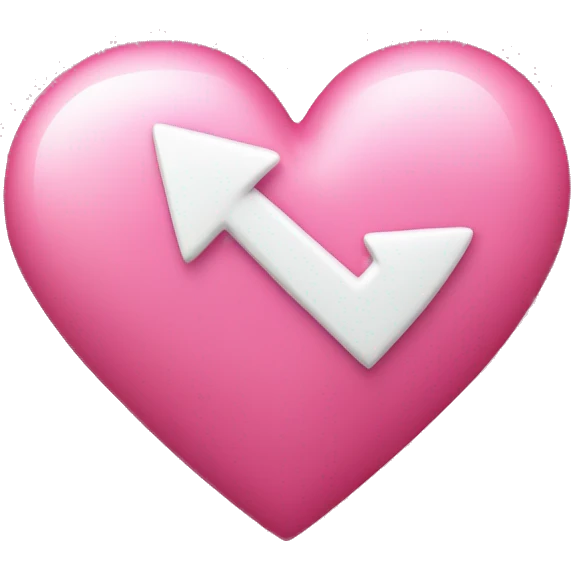 pink heart with white arrow going through it emoji