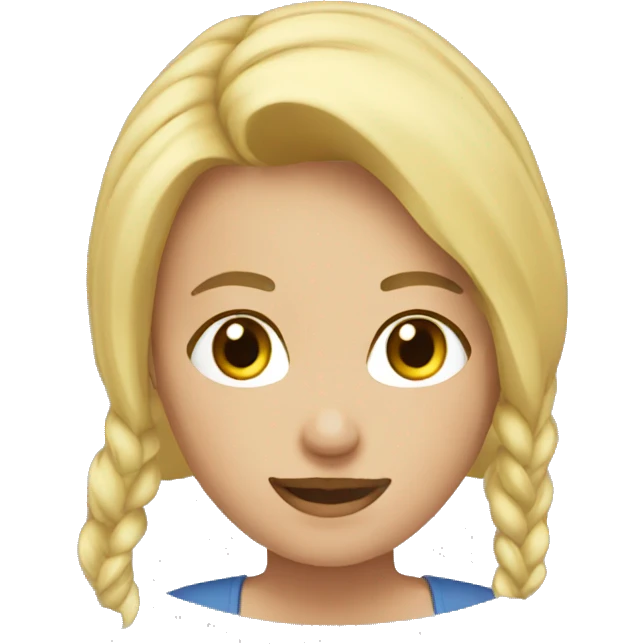 mujer rubia escribiendo emoji