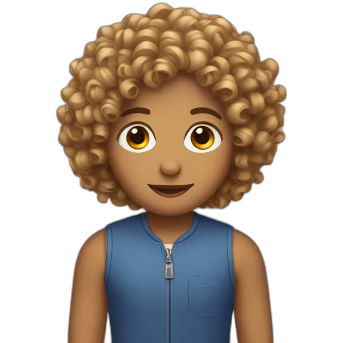 curly hair emoji