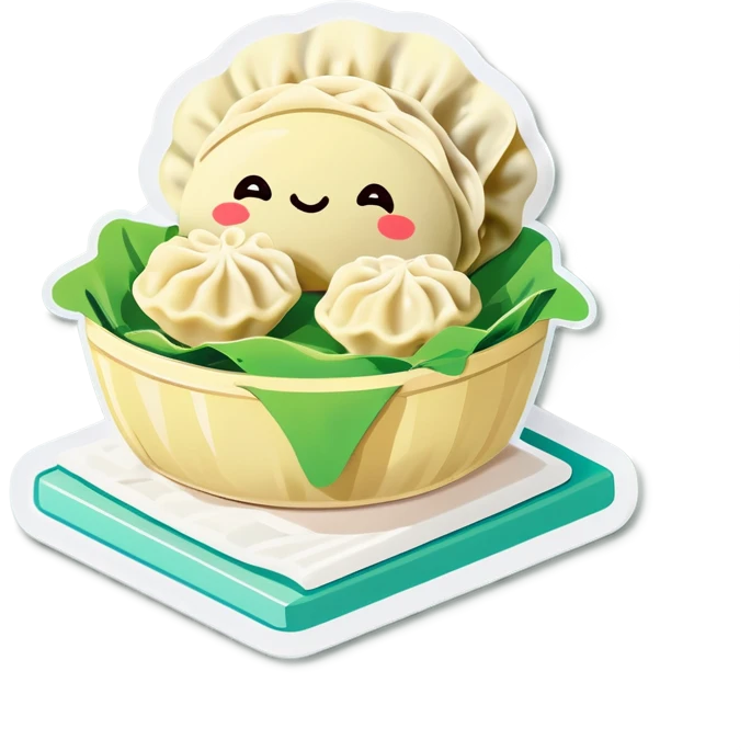 Dumplings in bed emoji