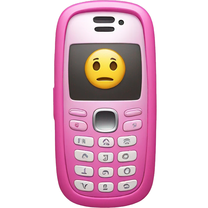 Pink cellphone emoji