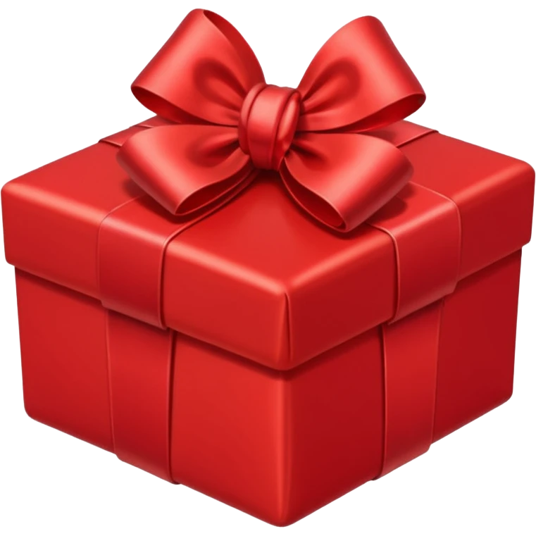 подарок красного цвета с бантом emoji