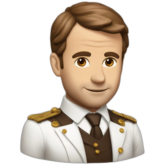 macron-with-chocolate-marks emoji