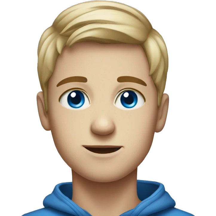 portrait of a young male with blue eyes emoji