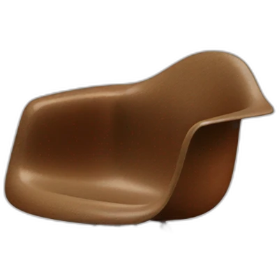 eames fiberglass chair facing diagonal right emoji