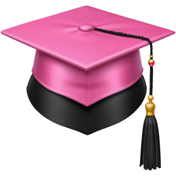 pink graduation hat emoji