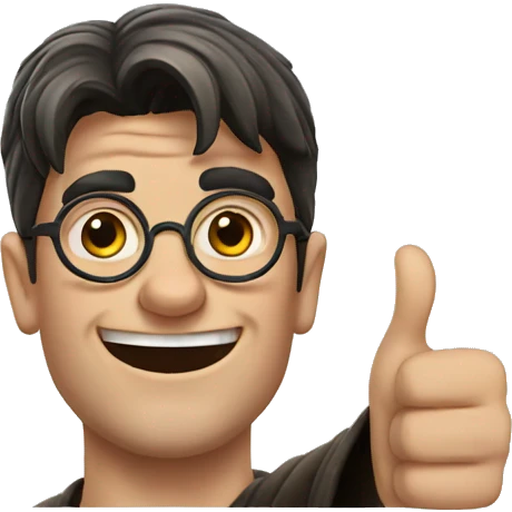 Harry Potter with thumbs up emoji