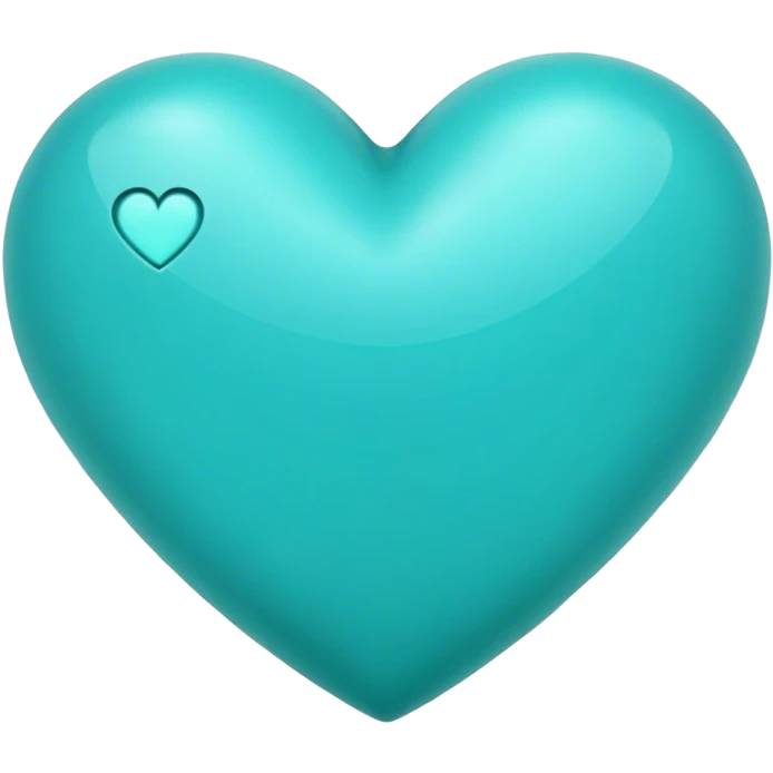 Bright teal heart emoji