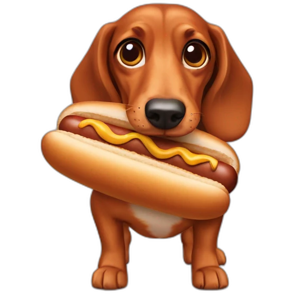 teckel-hot-dog emoji