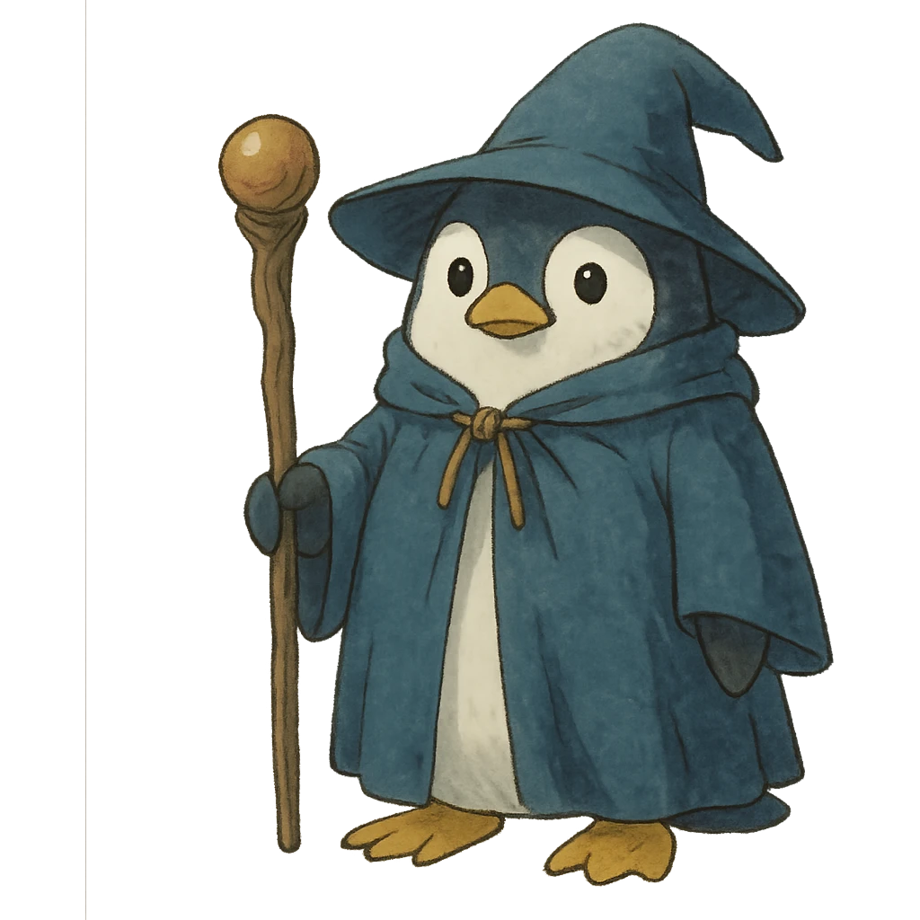 penguin wizard emoji