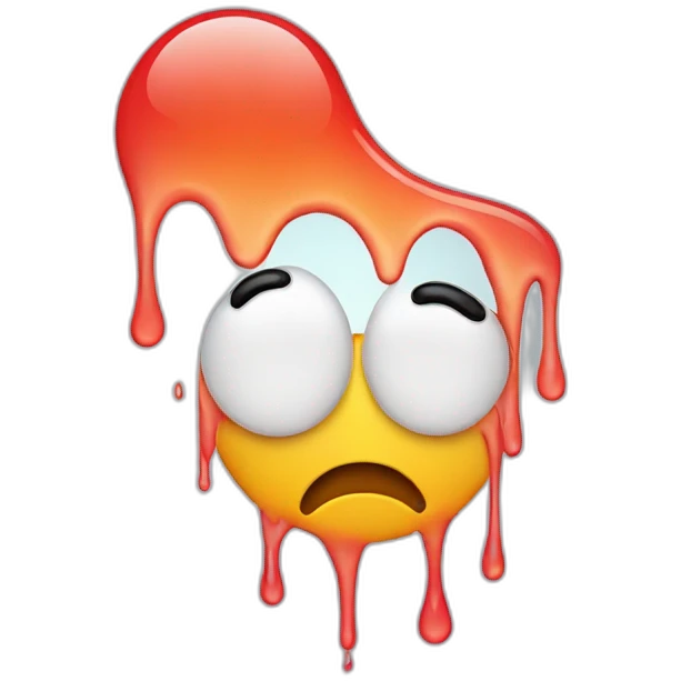 melting face crying emoji