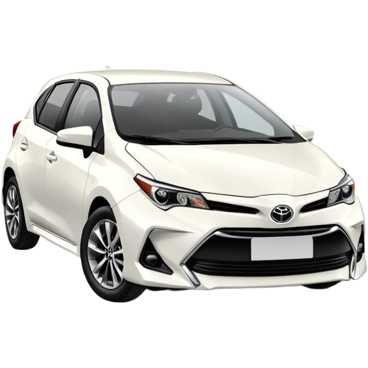 white Toyota Corolla 2016 hatchback emoji