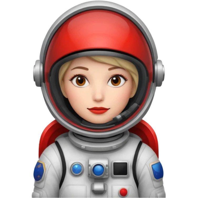 woman,  astronaut, red and black design emoji