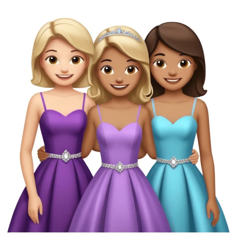 girls in a prom emoji
