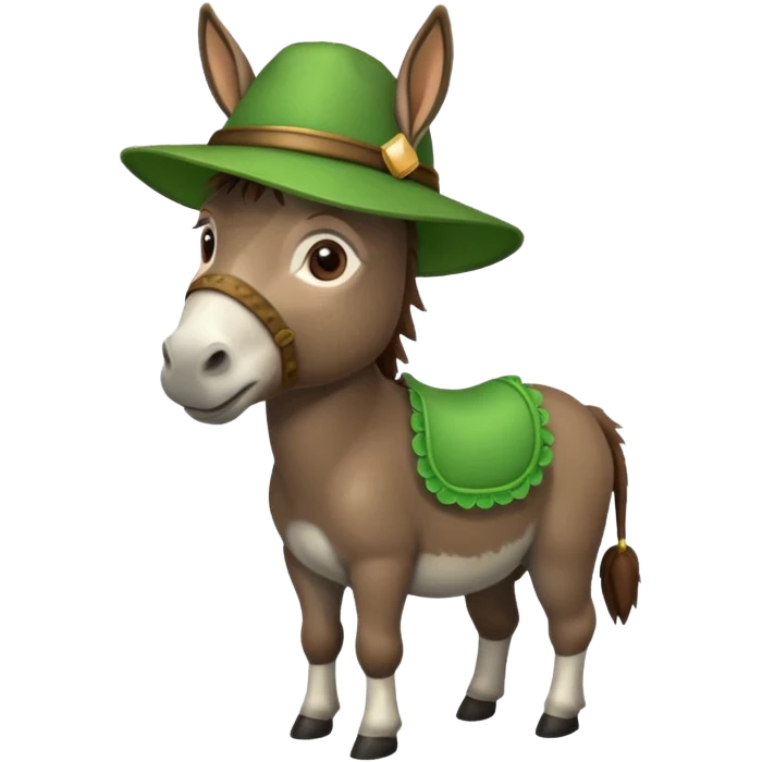 donkey with green hat emoji