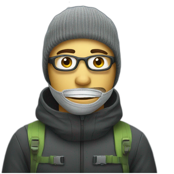 man wearing ski mask emoji