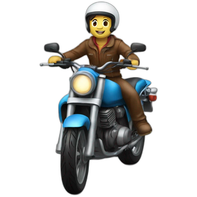 Jul sur une moto emoji