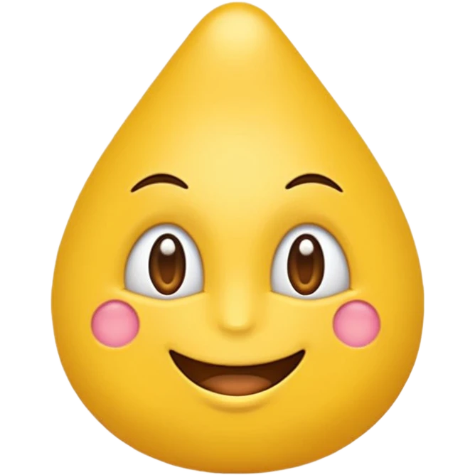 Maracujá estilizado, amarelo vibrante, carinha fofa e expressiva, traços simples em estilo emoji, fundo transparente. emoji