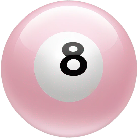 light pink eight ball emoji