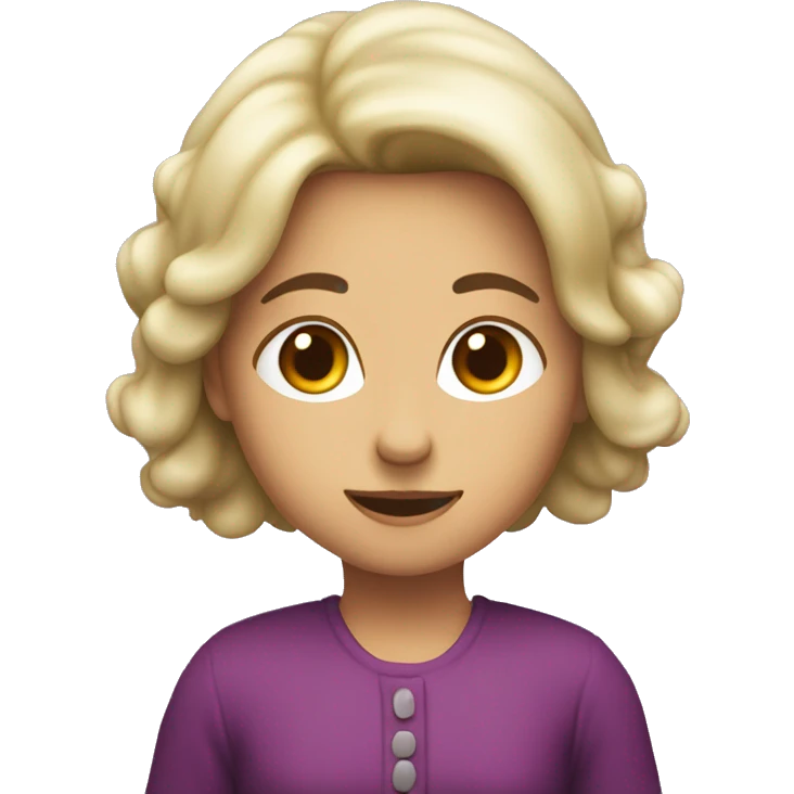 una ragazza che mangia una melanzana emoji