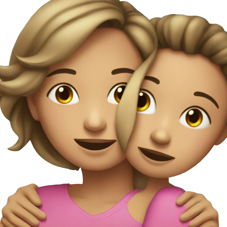 Mom daughter hugs emoji