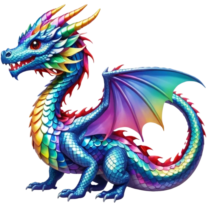 A raimbow dragon emoji