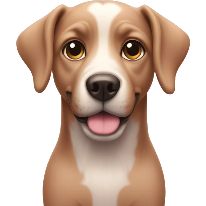 Dog with pastel pink heart eyes emoji