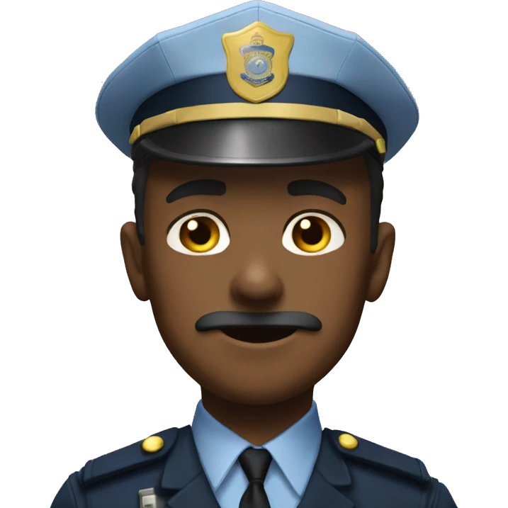 policeman with grandate emoji