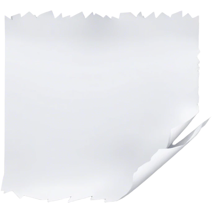 Small white pieces of paper that have been cut up emoji
