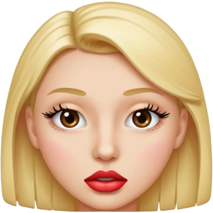 lip bite with lashes emoji
