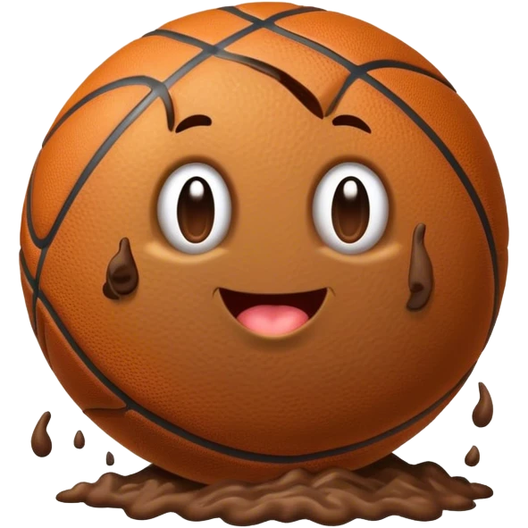 poop playing basketball emoji