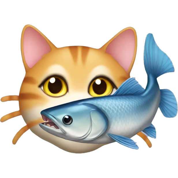 cat and fish emoji