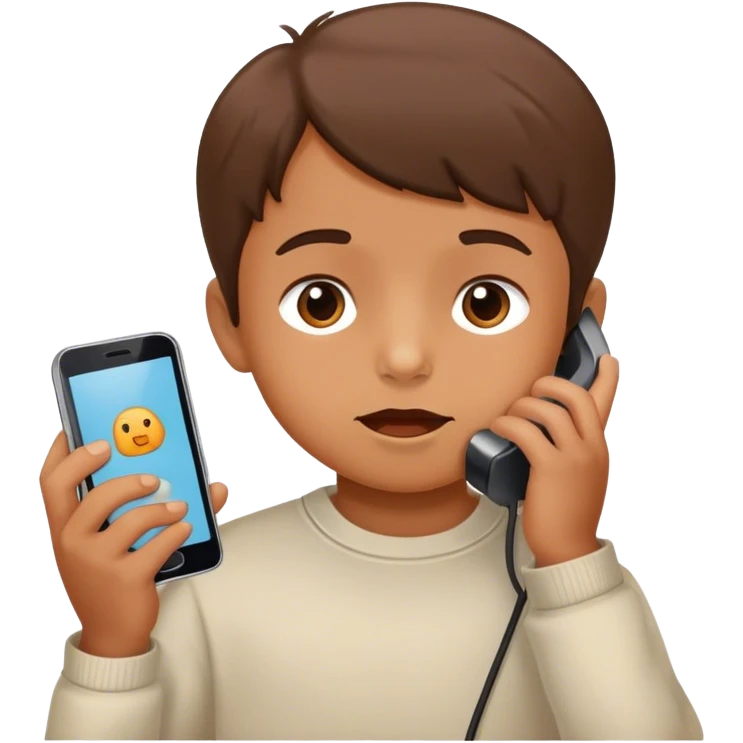 a child sucks a phone  emoji