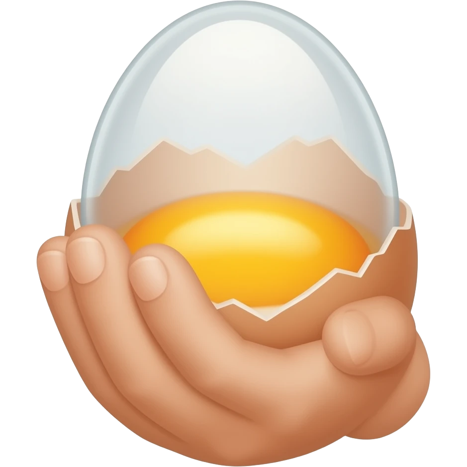 Egg holding an egg emoji