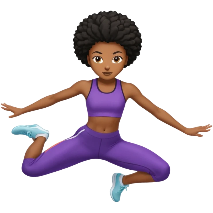 Black girl splits  emoji