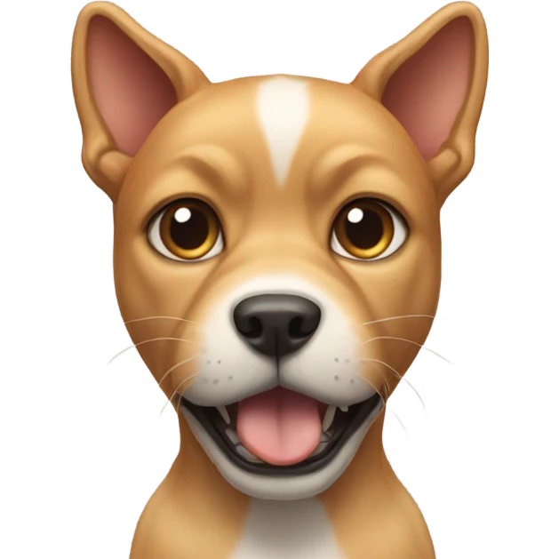 Cat head with dog body emoji