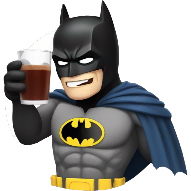 batman drinking emoji