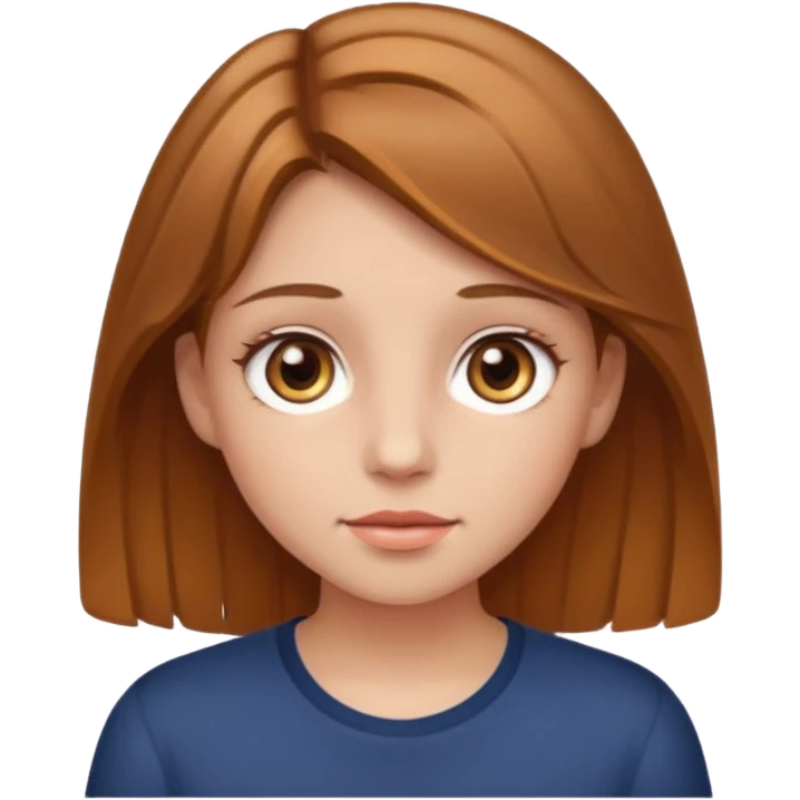 girl with light brown hair and hazel eyes emoji