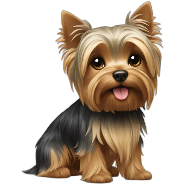 Yorkshire Terrier is drinking water emoji