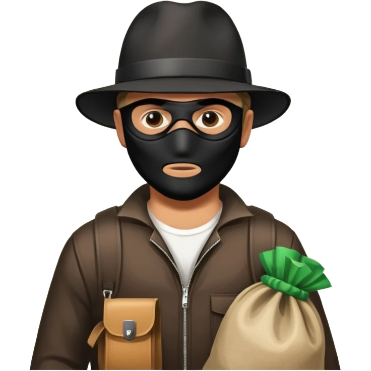 un bandit avec un sac de butin version GTA V emoji