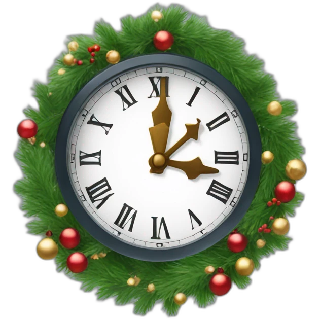 december cristmass clock emoji