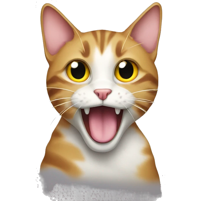 cat licking its own tail emoji