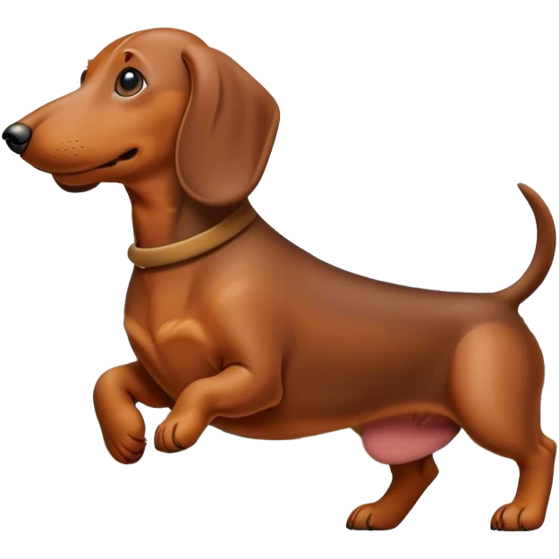giant dachsund stomping on a city emoji