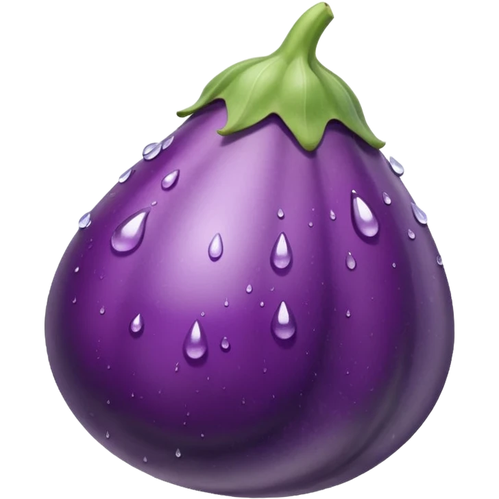 Eggplant with white liquid  emoji