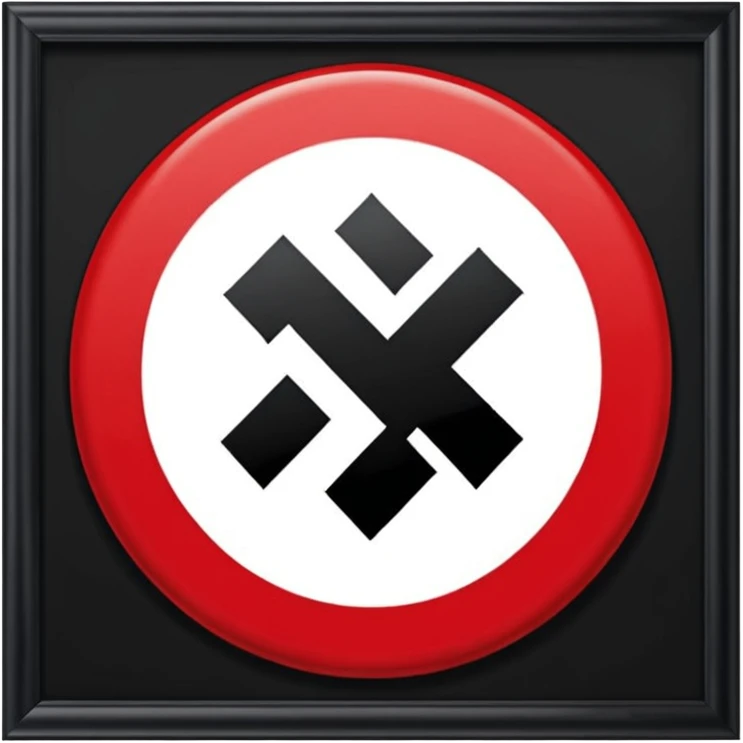 Hazme un emoji de la bandera nazi  con el real logo nazi bandera  emoji