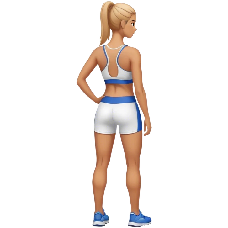 full upper body female back with sports bra emoji