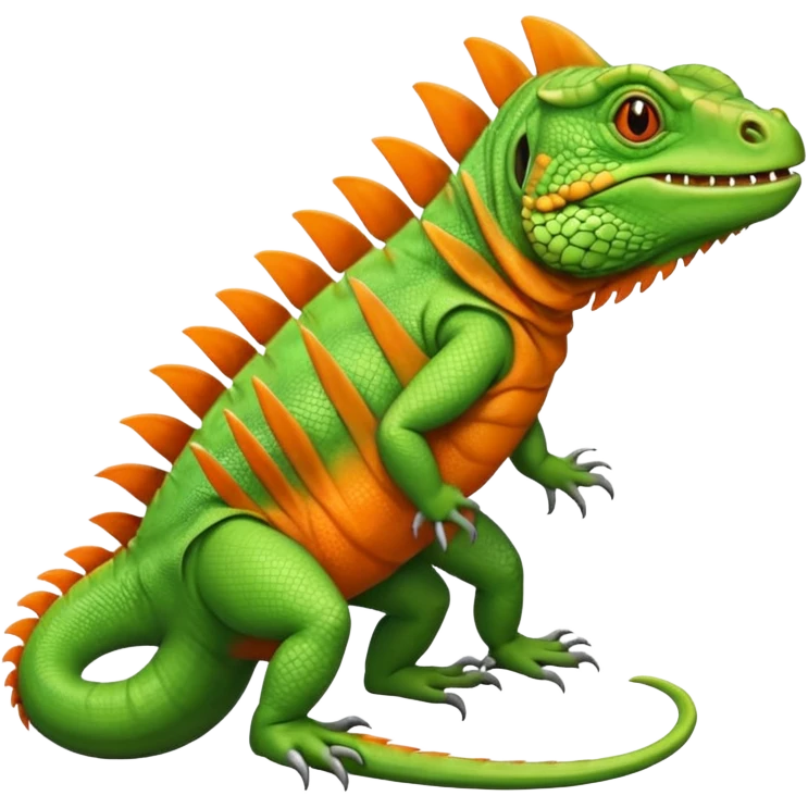 Patas de iguana naranja emoji
