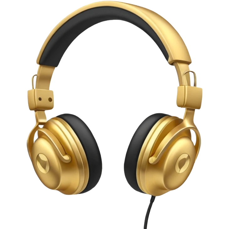 golden headphones emoji