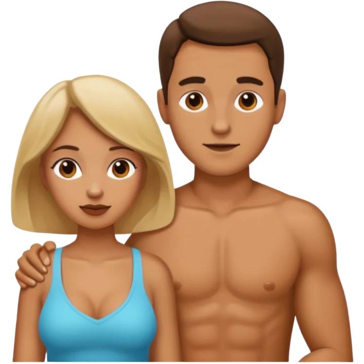 man and woman in doggy styles emoji